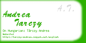 andrea tarczy business card